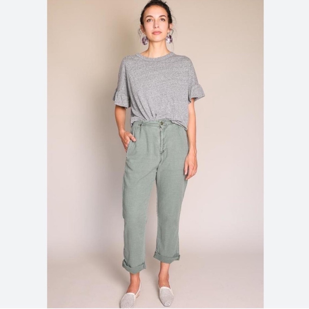 The GREAT. Explorer Trousers in Antique Army Green
Sz 26